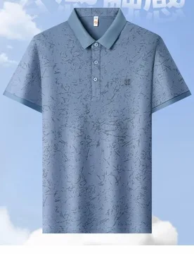 Summer High-end Short-sleeved T-shirt for Men Pure Cotton Lapel Printed POLO Shirt Casual and Trendy Half-sleeved Summer Top New - Aliexpress - FashionsVida