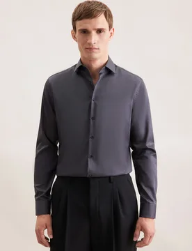 X-Slim Business Hemd Uni Grau 43 - Seidensticker - FashionsVida