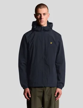 Men's Water Resistant Hooded Jacket Dark Navy - Lyle & Scott - FashionsVida