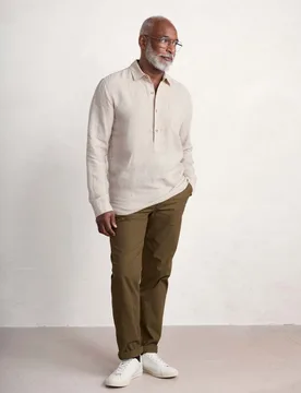 Relaxed Fit Pure Linen Overhead Shirt Natural male - Seasalt cornwall - FashionsVida