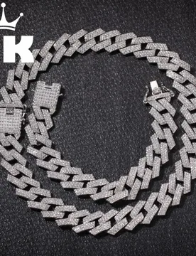 New Color 20mm Cuban Link Chains Necklace Fashion Hiphop Jewelry 3 Row Rhinestones Iced Out Necklaces For Men - Aliexpress - FashionsVida