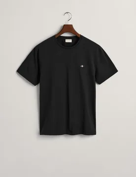 Camiseta de manga corta de hombre de cuello redondo y logo en el pecho - Gant - FashionsVida