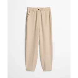 Pantalones rectos modelo Minu barrel de una mezcla de lyocell y lino