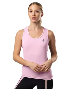 Maglietta Senza Maniche Impact Bubblegum Pink / Midnight Black - Siroko - FashionsVida