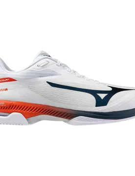 Wave Exceed Court Ac Shoes White / Insignia Blue / Orange UK 9 - Mizuno - FashionsVida