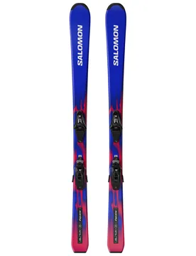Ski Set inkl. Bdg. Skis de piste Equipe M + C5 GW JR 2027 Kindergröße 140 cm Blau - Salomon - FashionsVida
