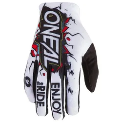 Guanti Moto Cross Enduro Matrix Glove Villain Bianco taglia M