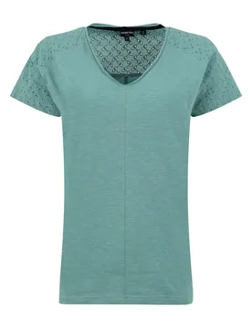 Weird Fish Pernille Cutaway T-Shirt Size 10 - offers all-offers offers womens-offers sale all-sale sale womens women women all-womens women tshirts-an - Mineral Blue - FashionsVida