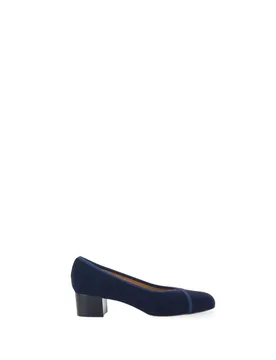 Ballerine con tacco BLU NAVY 39 - CINZIA VALLE - FashionsVida