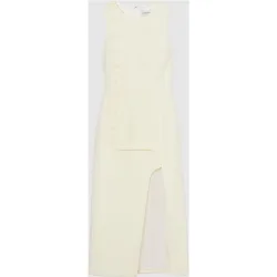 Vestido midi sin mangas con abertura en pierna