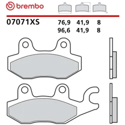Pastiglie Freno Moto Sinterizzate Maxi Scooter XS 070 taglia un
