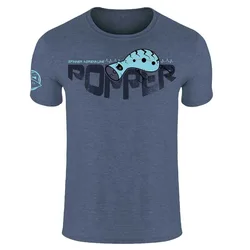 Popper Short Sleeve T-shirt Navy Blue 2XL Men
