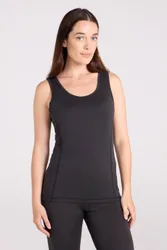Women's 'Keep The Heat' Moisture Wicking Quick Drying Thermal Vest Top in Black Size: 10 - Black - Size: 10