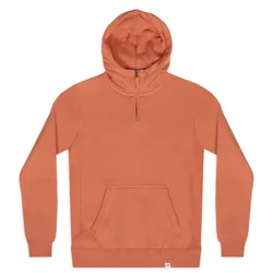 Lowe Quarter Zip Hoodie - Orange Rust