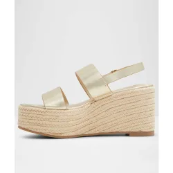 Sandalias de cuña de mujer con punta redonda