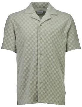 Checkered towel resort shirt male - M - FashionsVida