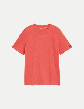 T-Shirt in Melange-Optik Rot XL - Tom Tailor Casual - FashionsVida