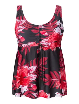 Tankini-Oberteil „Marie“ rot schwarz L Damen - wedolina - FashionsVida
