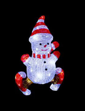 Leuchtender Schneemann auf Schlittschuhen 50 cm LED - JJA - FashionsVida