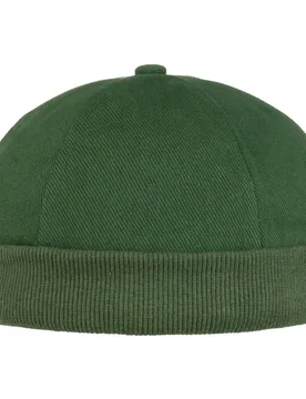 Cotton Docker Cap by - dark green - Unisex - Size: One Size - Lipodo - FashionsVida