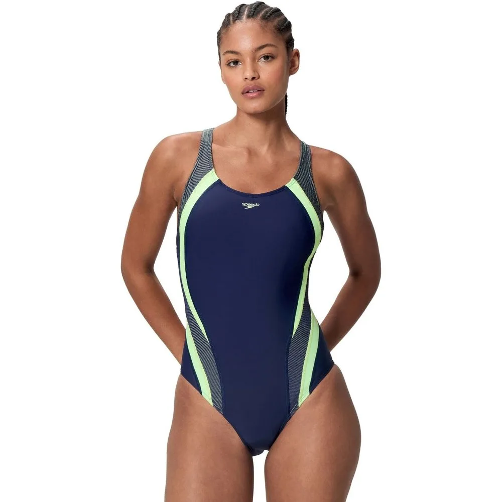 Bañador de natación para mujer Quantum Rib Splice One Piece - Speedo - FashionsVida