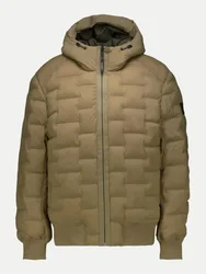 Pufferjacke mit Kapuze Beige M