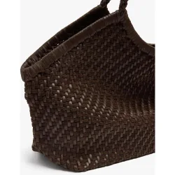 Shopper 100% piel trenzado en liso