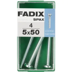 Tornillo Métrica Cabeza Redonda M5 x 50 mm - Caja 4 Uds