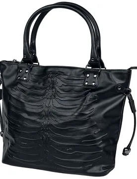 Handtasche - Skeleton Bag - für Damen - schwarz - Frauen - female - Banned Alternative - FashionsVida