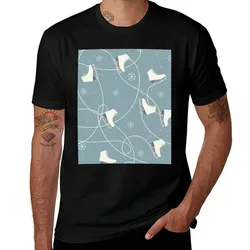 Ice Skates T-Shirt Simple Casual Short Sleeve Tee T-Shirt