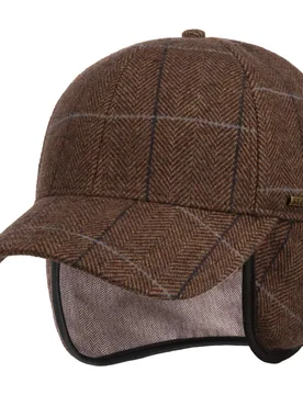 Kinty Wool Cap with Ear Flaps by - dark brown - Herren - Size: L (58-59 cm) - Stetson - FashionsVida