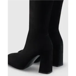 Botas de mujer con tacón y plataforma en antelina
