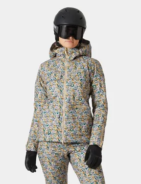 Women's St. Moritz Insulated 2.0 Jacket Beige M - Sand Floral Aop Beige - Female - Helly Hansen - FashionsVida