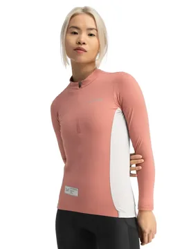 Maglia A Maniche Lunghe Gm3 Hokkaido Coral / White - Siroko - FashionsVida