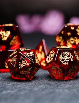 Red Engraved Cthulhu Octopus Sign Dice Dungeons and Dragons Gemstone Dice Set Star Dice for COC DND D&D Board Games Glass Beads - Aliexpress - FashionsVida