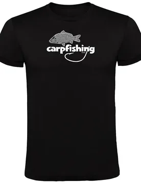 Carpfishing Short Sleeve T-shirt Black 2XL Men - Kruskis - FashionsVida