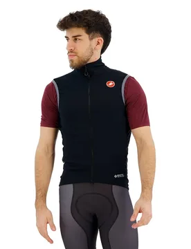 Gilet Perfetto Ros 2 Gore-tex Infinium™ Windstopper® Light Black - Castelli - FashionsVida