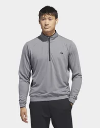 Mens Top Leggero Con Mezza Zip - Grigio, grigio grigio Uomo taglia M