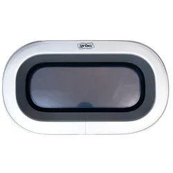Rectangular Hatch White / Grey 293 x 166 mm unisex