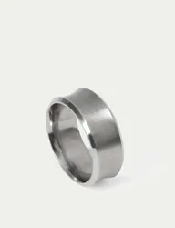 Auto Stainless Band Ring Silver male