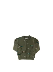 Felpa con zip VERDE OLIVA 104