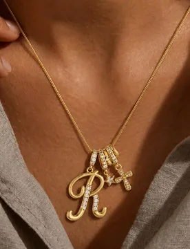 Pieza Collar colgante elegante y exquisito con detalle de letra, estrella y cruz personalizado, para mujer, para Halloween y el Día de la Ascensión, - Shein - FashionsVida