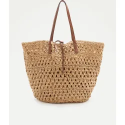 Bolso shopper efecto rafia