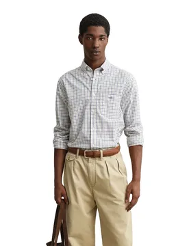 Chemise à Manches Longues 3260015 Regular Fit Taupe Beige S - Gant - FashionsVida