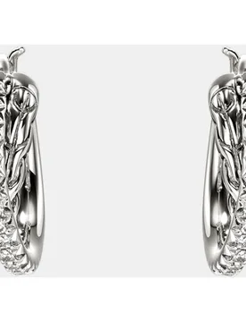 Pendientes de aro JH Essentials de y diamantes - John Hardy - FashionsVida