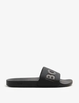 Boss Logo Sliders Black male - BOSS - FashionsVida