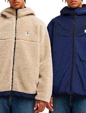 Polaire en sherpa réversible - Coldstag Sherpa Reversible Jacket Oatmeal - Taille M - Beige - Dc shoes - FashionsVida