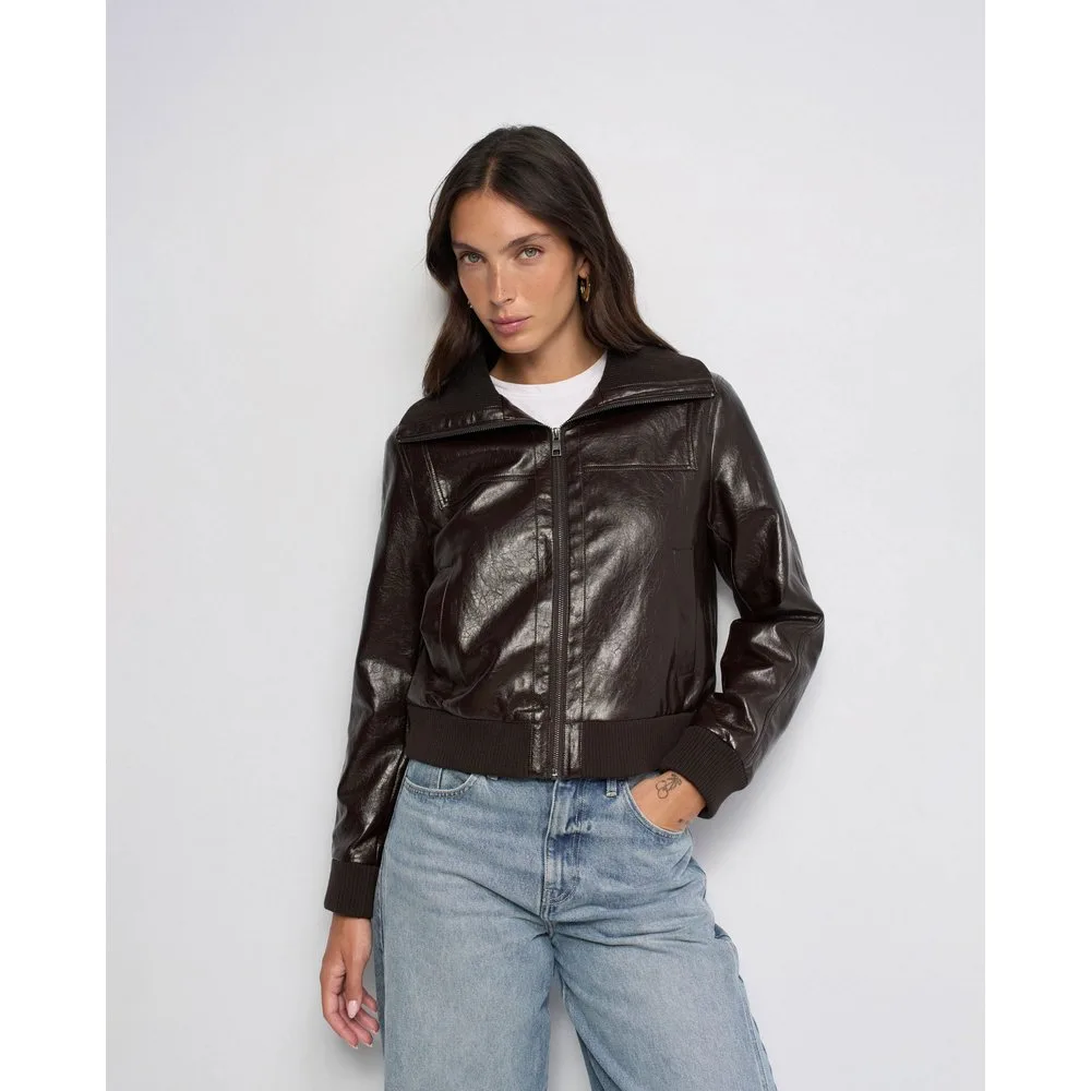 Cazadora efecto piel de mujer - Salsa Jeans - FashionsVida