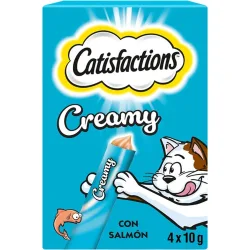 Snacks para Gatos Adultos Creamy salmón 4 x 10g