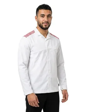 Veste Food & Care 20254 White / Traffic Red 4XL - MASCOT - FashionsVida